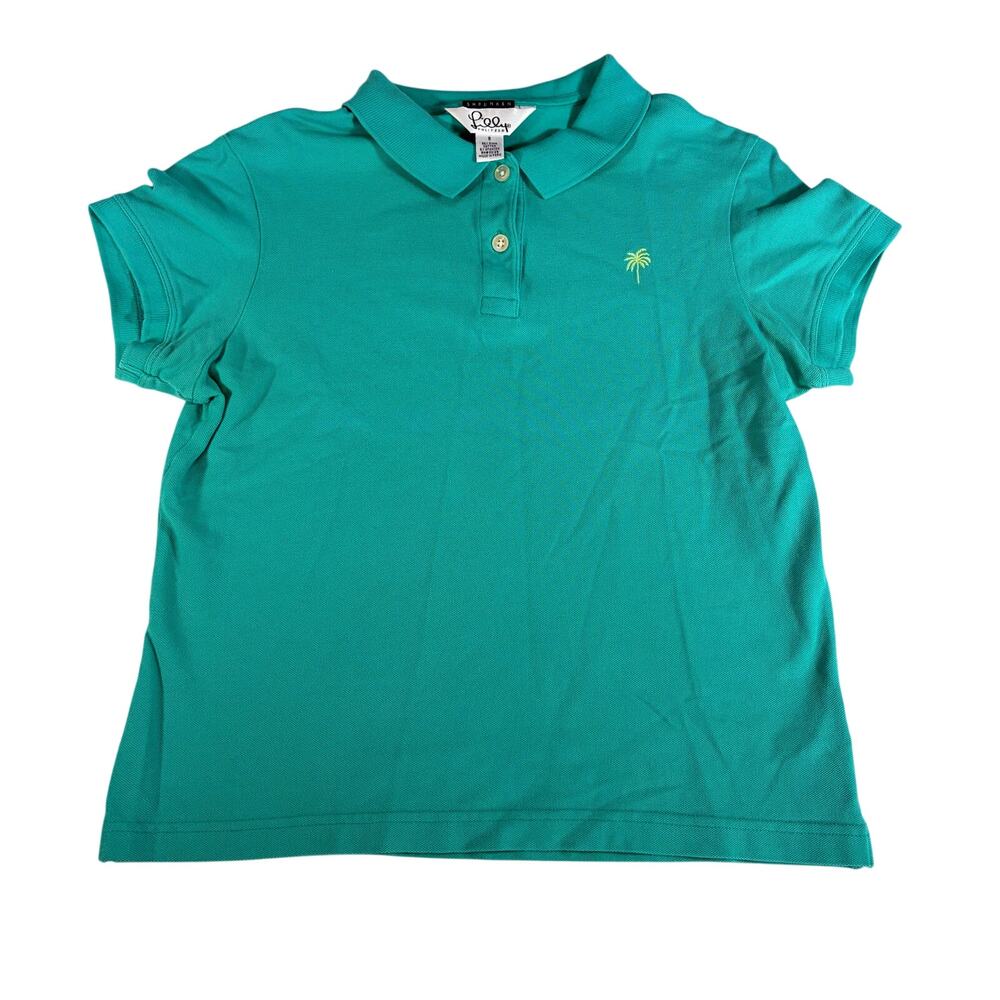 Lilly Pulitzer girls teal polo shirt. Size S. summer, preppy